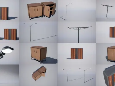 High School asset bundle 3D Model Pack
