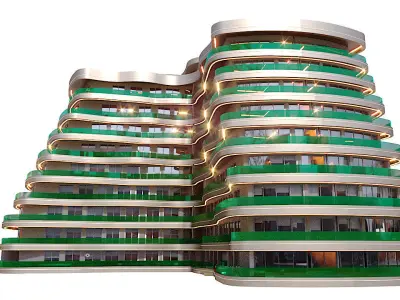 Modern Residential Building 10 3D model