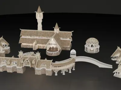 Rivendell Buildings 3D model