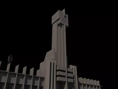 Francisco Salamone Public Building Low-poly 3D model