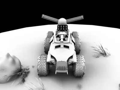 Goliath - Future Heavy Armor Vehicle Low-poly 3D model