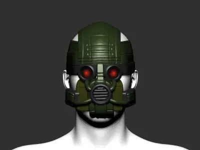 helmet high poly sculpt 3d printable ver 7 3D model 3D model 127