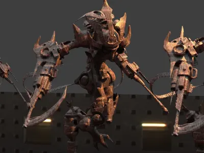Bionic samurai low res model 2 3D model 3D model