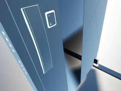 Door AX2 Low-poly 3D model