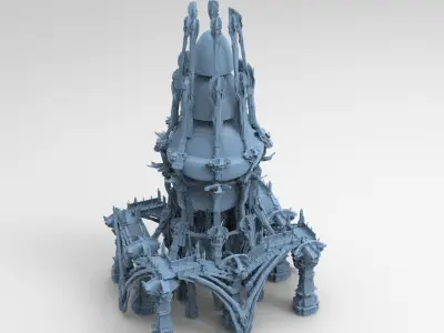Thulsa Doom Tower walkways  3D model