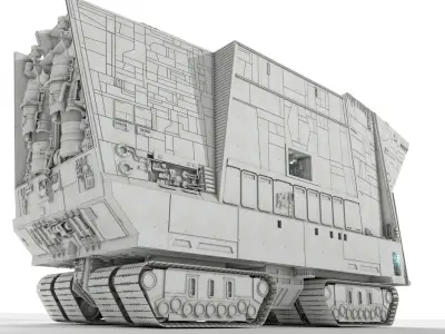 Star Wars A New Hope Sandcrawler 3D print model