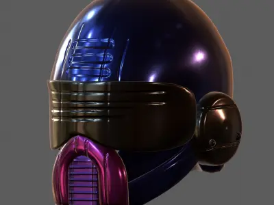 Gas mask helmet 3d model scifi Low-poly  Low-poly 3D model 409