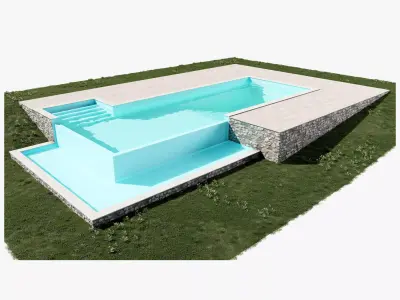 Swimming Pool 3D model 30