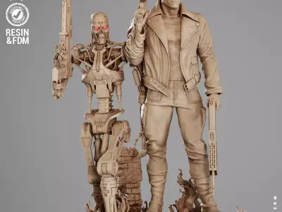 Wicked Movies Terminator Diorama 3D print model