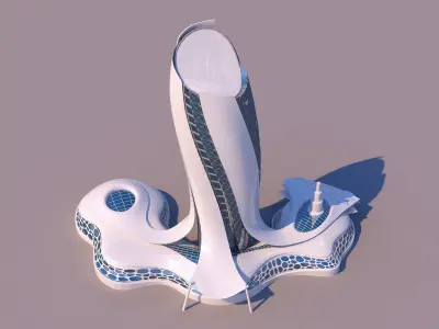 0107 - Organic Skyscraper 3D model