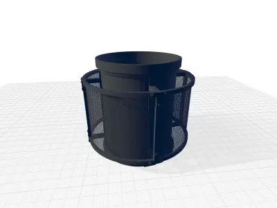 Kyra Glass Flush Mount 3D model