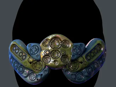 Gas mask helmet 3d model scifi Low-poly Low-poly 3D model