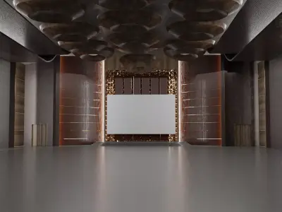 Conference hall Low-poly 3D model