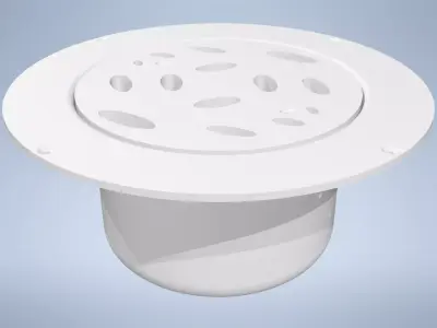 Siphon FI 50 PURUS DUSCHBRUNN ABS plastic low build 3D model