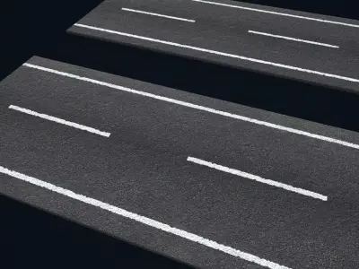 Highway Low-poly 3D model