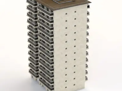 Apartment Building In Paris 3D model