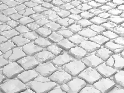 Coblestounes stone mat 3D model