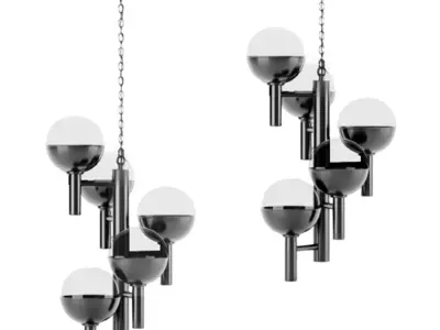 5-light Chandelier Low-poly 3D model