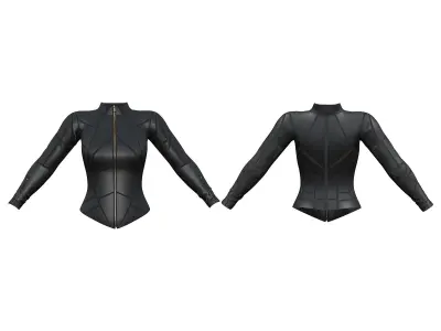 Geometric Patterns Futuristic Outfit Low-poly 3D model