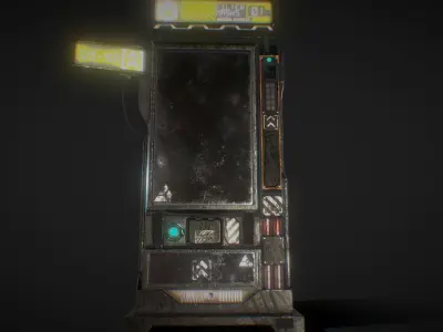 SciFi Vending Machine Low-poly 3D model
