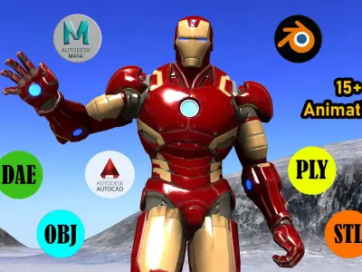 IRON MAN 2 with Animation 3D model