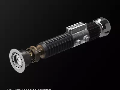 Obi-Wan Kenobi Lightsaber A New Hope 3D print model