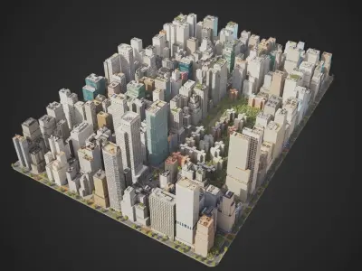 City R1 MAYA Low-poly 3D model
