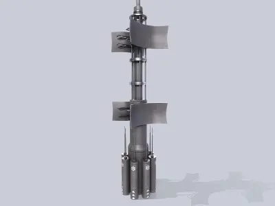 Scifi radar Low-poly 3D model