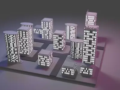 City Buildings 3D model buy