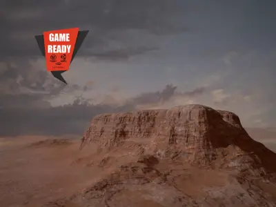 Canyon Realistic - LowPoly PBR desert terrain Low-poly 3D model