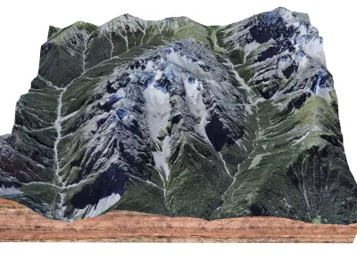 Piz Zuort Mountain Switzerland 3D model