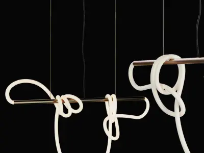 Luke Lamp Pendant light-4ft Tracer Bar 1-11 3D model