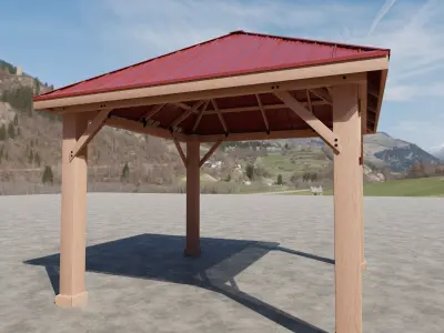 Gazebo ue 5 nanite with collision 3D model