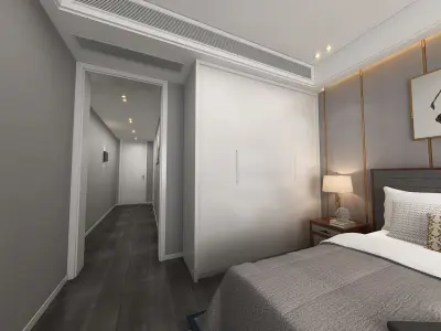 Simple and cozy bedroom Vray 3D model160 3D model