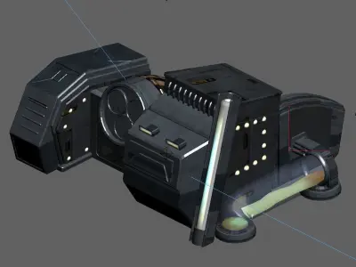 Spaceship - Ground Small Objects 02 3D model