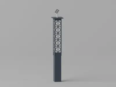 Cartoon Street Lamp 3D model
