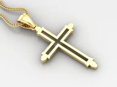 Cross Light Gold 4CP055 3DM STL 3D print model purchase