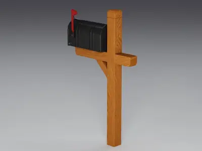Mail Box Low-poly 3D model