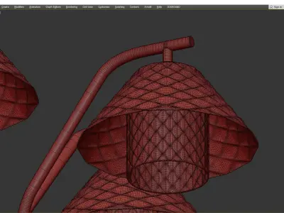 Oxford Double Chandelier Low-poly 3D model