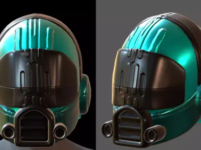 Helmet plastic mask protection Low-poly 3D model Low-poly 3D model