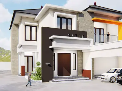 Modern House 02 use at Indonesia 3D model