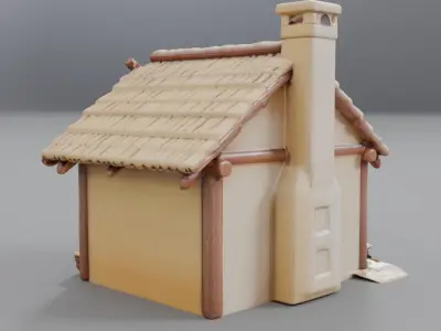 simple cabin 3D model