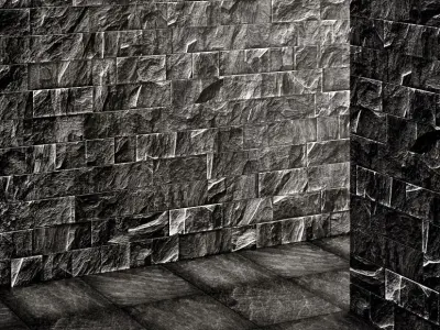 Stone slate black 3D 42 3D model