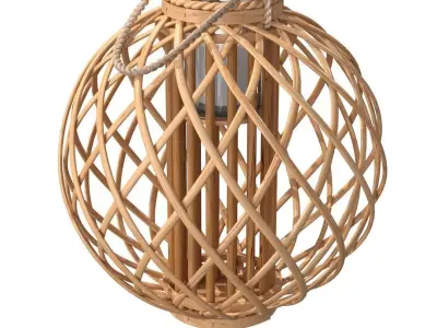 Lantern Samoa and Mauritius Willow Wood 3D model