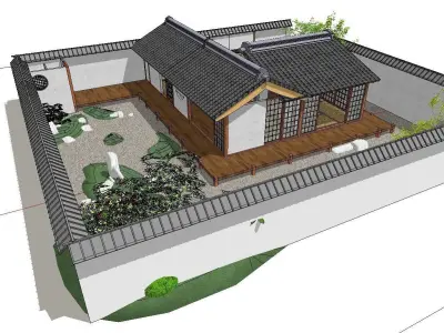 Bed and Breakfast - Japanese architecture 3D model
