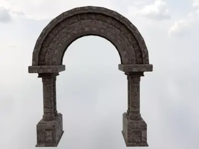 Stone Doorway - Arch Low-poly 3D model