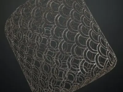 Rusty Fish Metal Grill Transparent PBR Seamless Texture