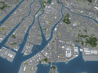 Hiroshima  Low-poly 3D model