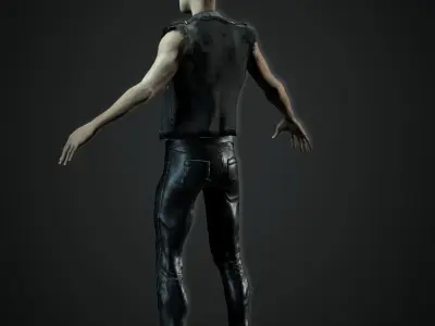 Cyberpunk Style Character Low-poly 3D model