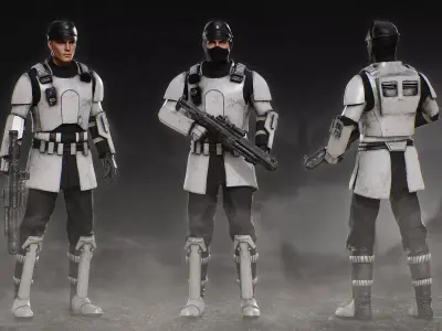 ISB Tactical Trooper Low-poly 3D model